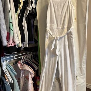 White Sleeveless Jumpsuit